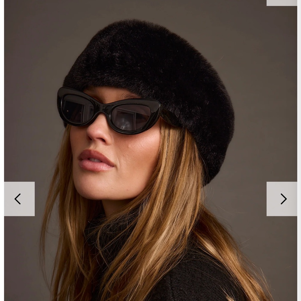 12th Tribe Chalet Black Faux Fur Headband